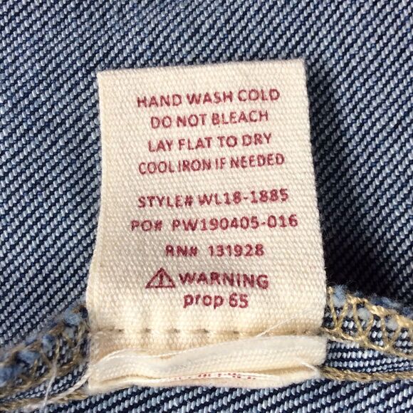 Wishlist Blue Jean Mini Skirt Women's Size S Denim Faux Wrap Button Up Stretch - Picture 7 of 8